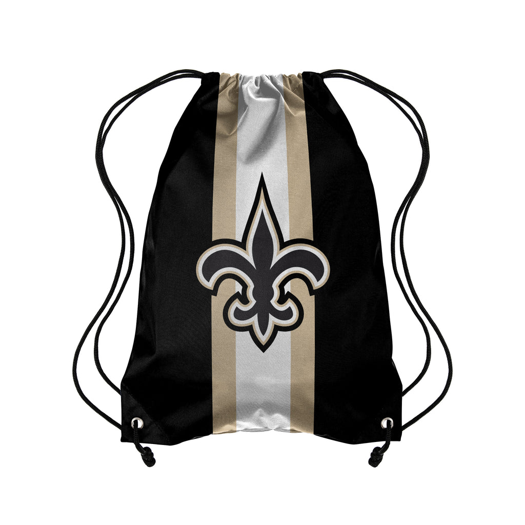 New Orleans Saints Team Stripe Drawstring Backpack