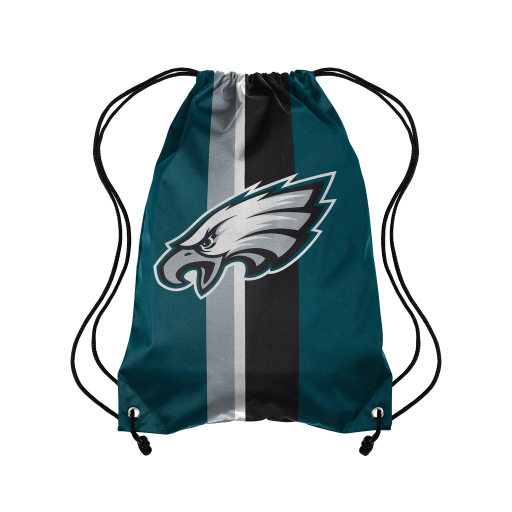 Philadelphia Eagles Team Stripe Drawstring Backpack