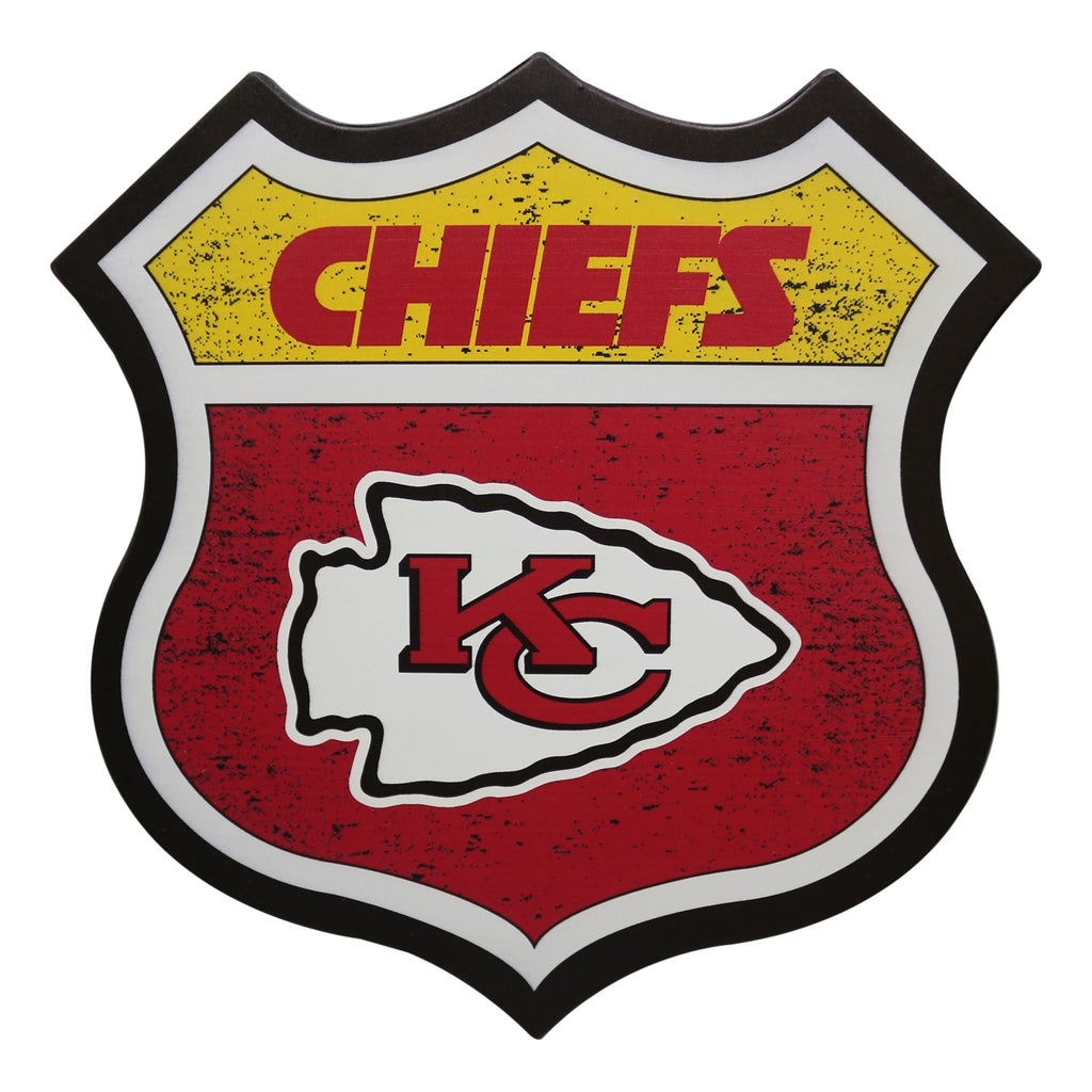 Kansas City Chiefs 13" Vintage Metal Wall Sign