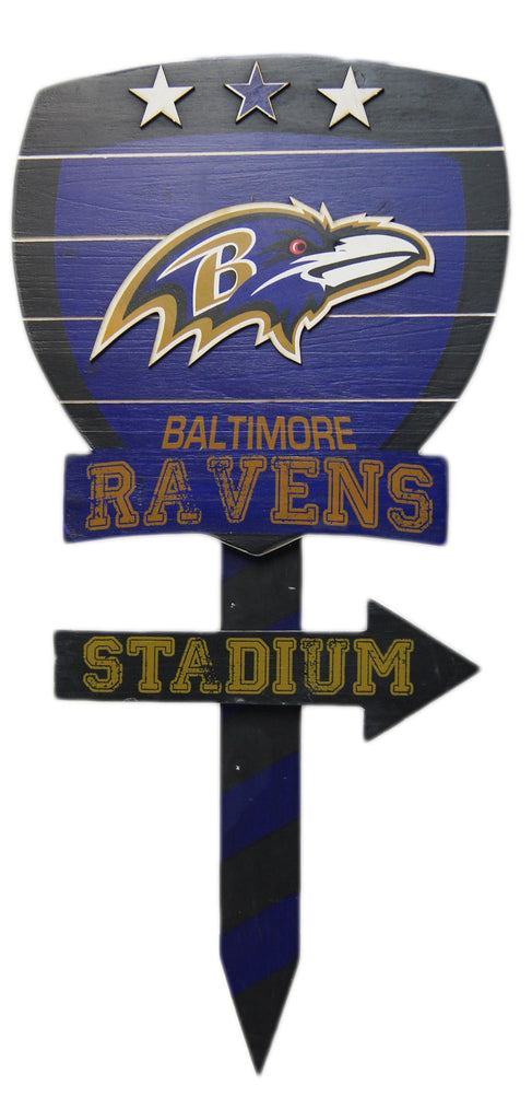 Baltimore Ravens Wood Garden Sign