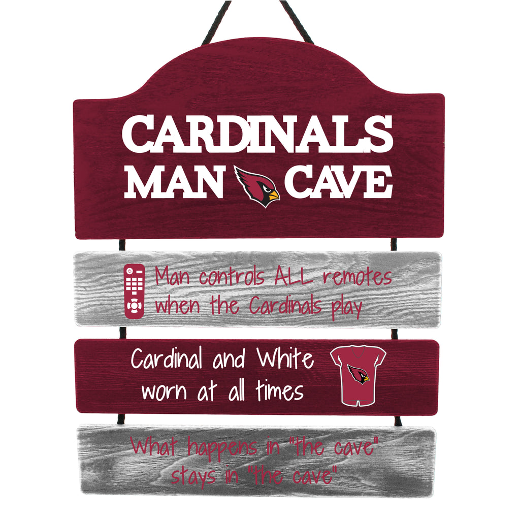 Arizona Cardinals Wooden Man Cave Sign