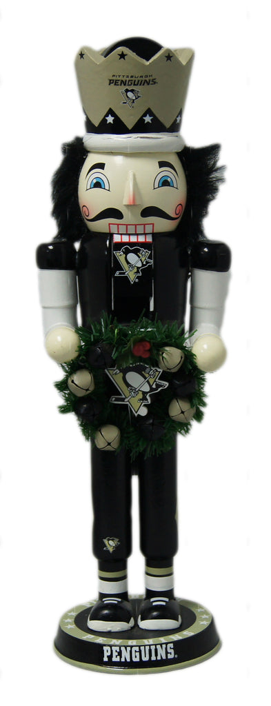 Pittsburgh Penguins Wreath Nutcracker
