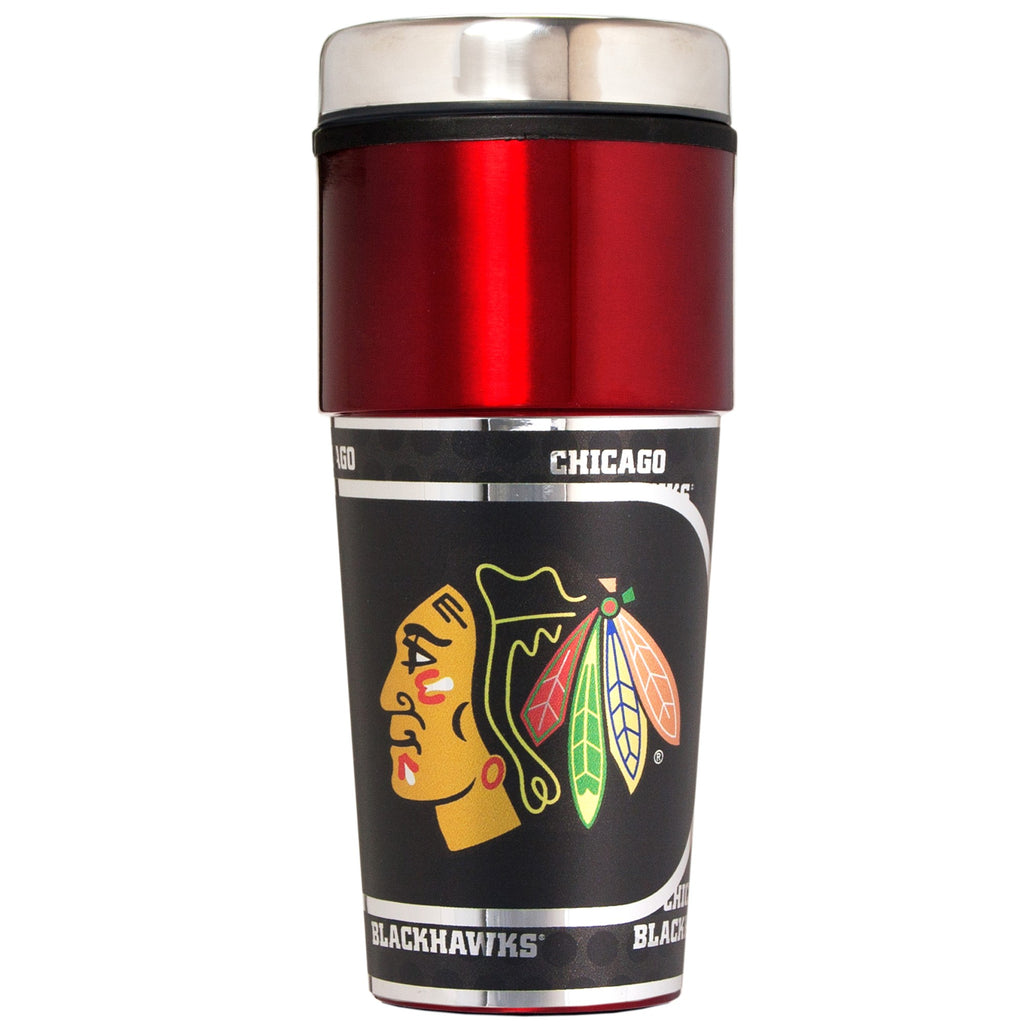 Chicago Blackhawks Red Color Metallic Tumbler