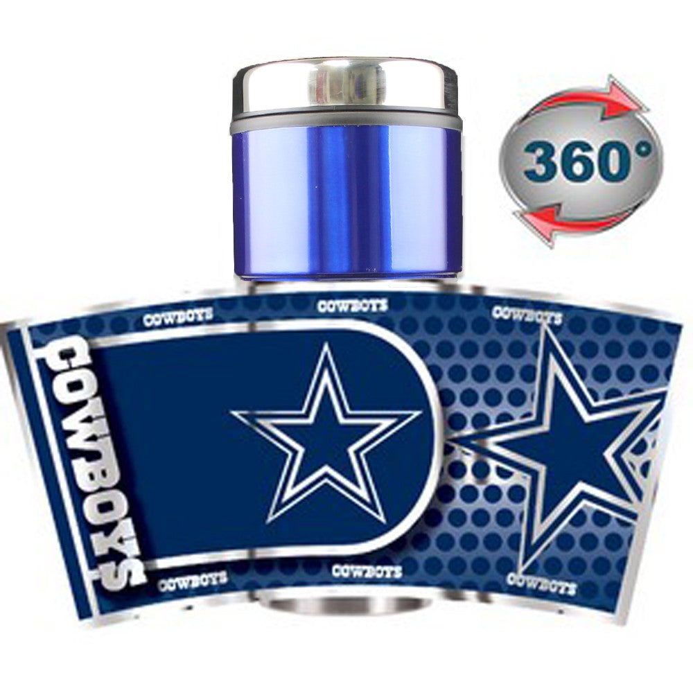 Dallas Cowboys 16oz Blue Metallic Coffee Travel Mug