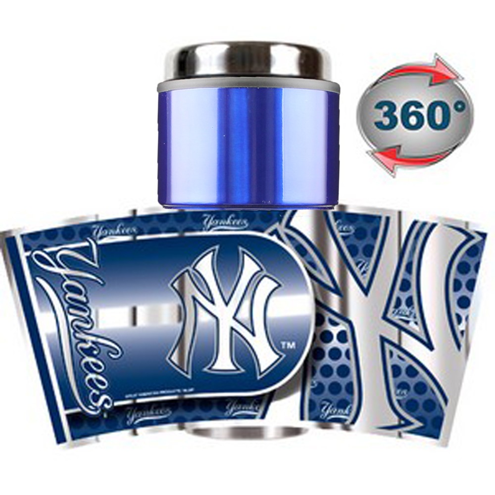 New York Yankees 16oz Blue Metallic Coffee Travel Mug