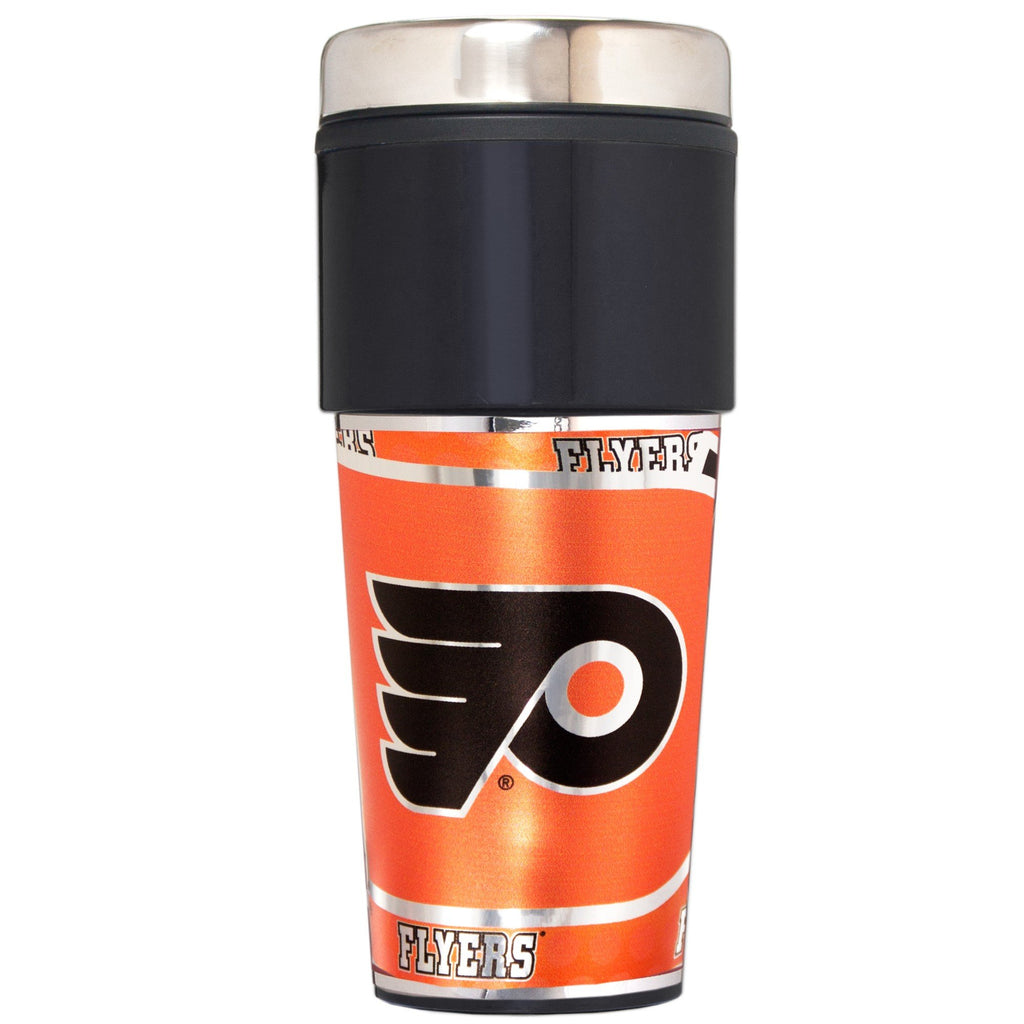 Philadelphia Flyers 16oz White Metallic Coffee Travel Mug