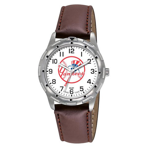 New York Yankees Brown Leather Tophat Watch