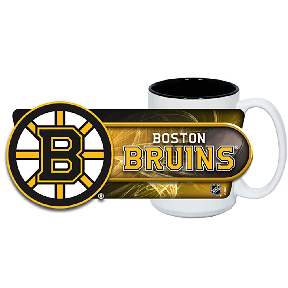 Boston Bruins 15 Oz Two Tone HD Mug
