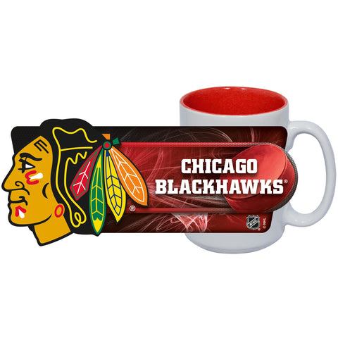 Chicago Blackhawks 15 Oz Two Tone HD Mug