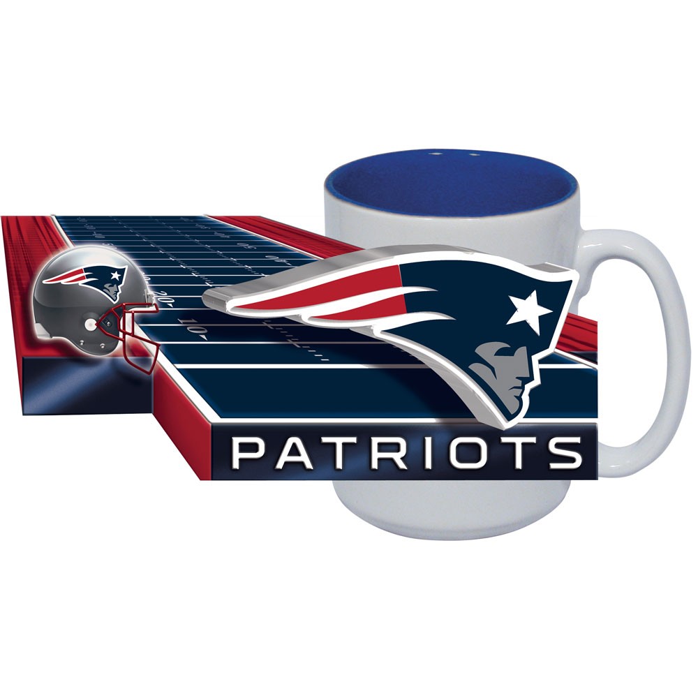 New England Patriots 15 Oz Two Tone HD Mug
