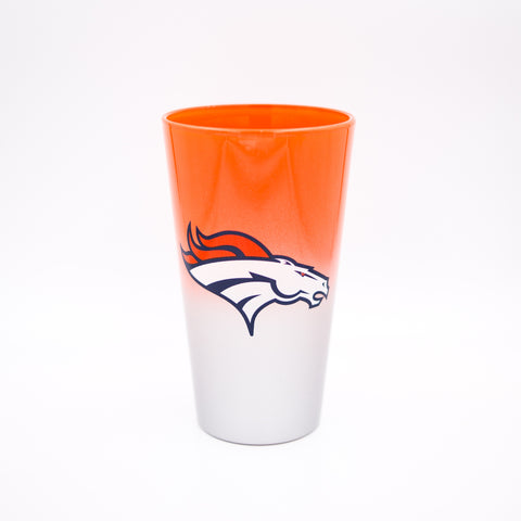Denver Broncos Color Chrome Pint Glass