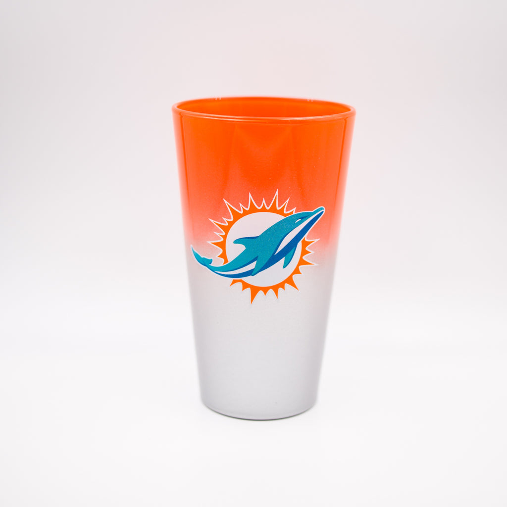 Miami Dolphins Color Chrome Pint Glass