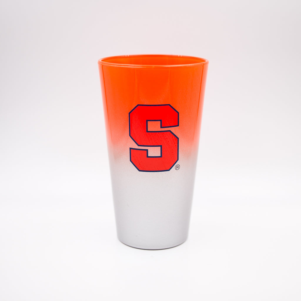 Syracuse Orange Color Chrome Pint Glass