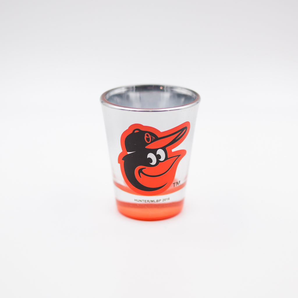 Baltimore Orioles 2oz Mirrored Chrome Shot