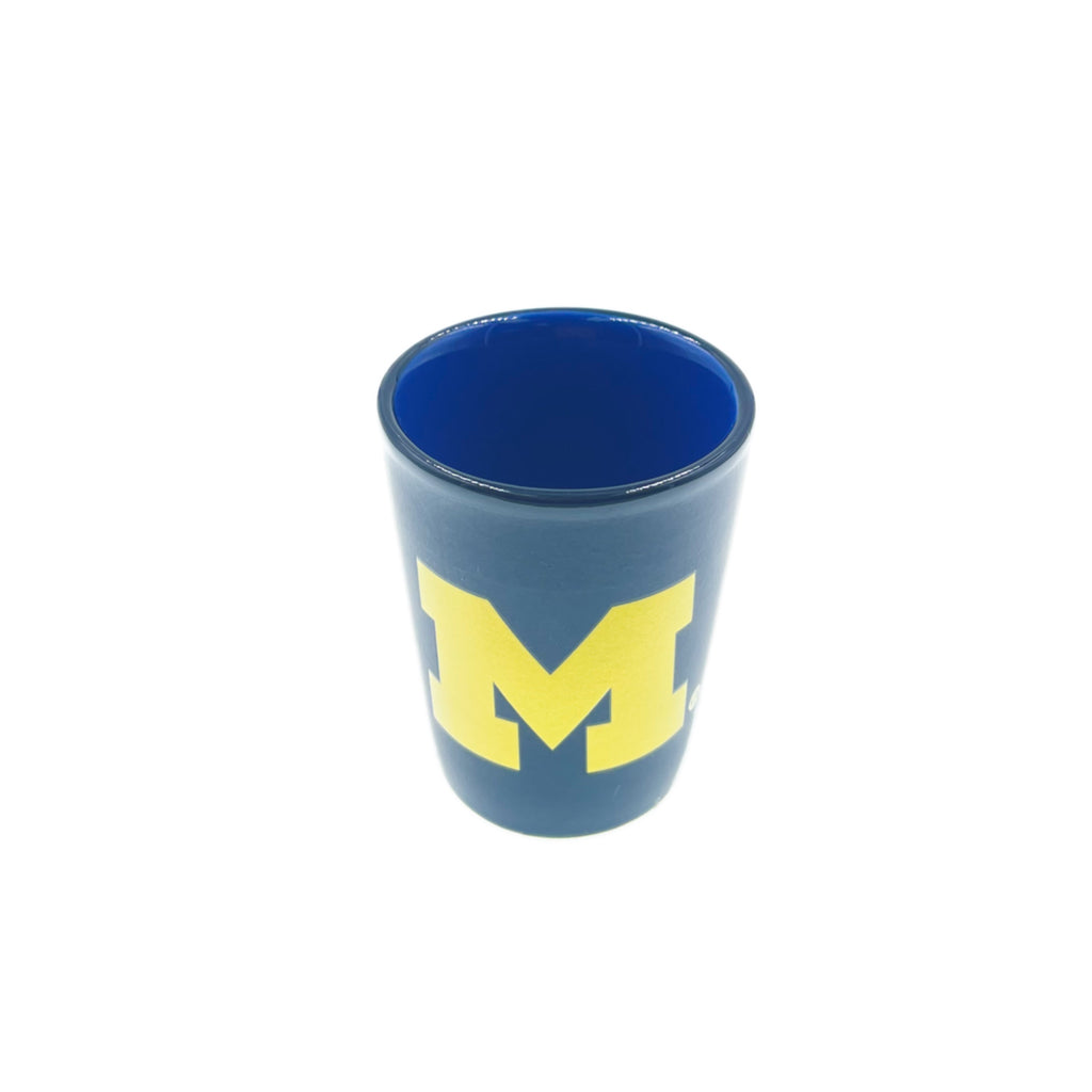 Michigan Wolverines 2 Tone Shot Glass