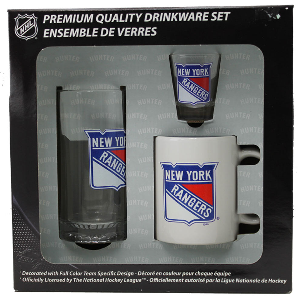 New York Rangers 3pc Drinkware Set