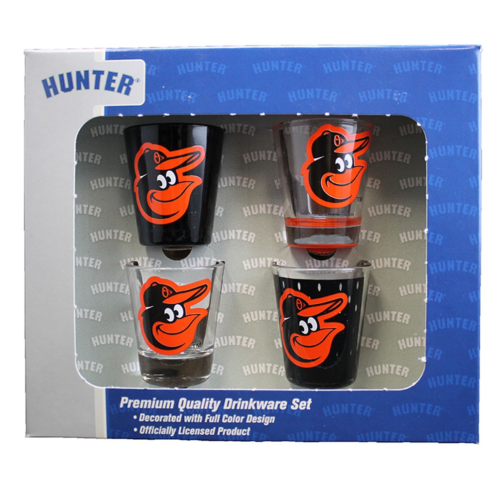 Baltimore Orioles 4pc Collector Shot Glass