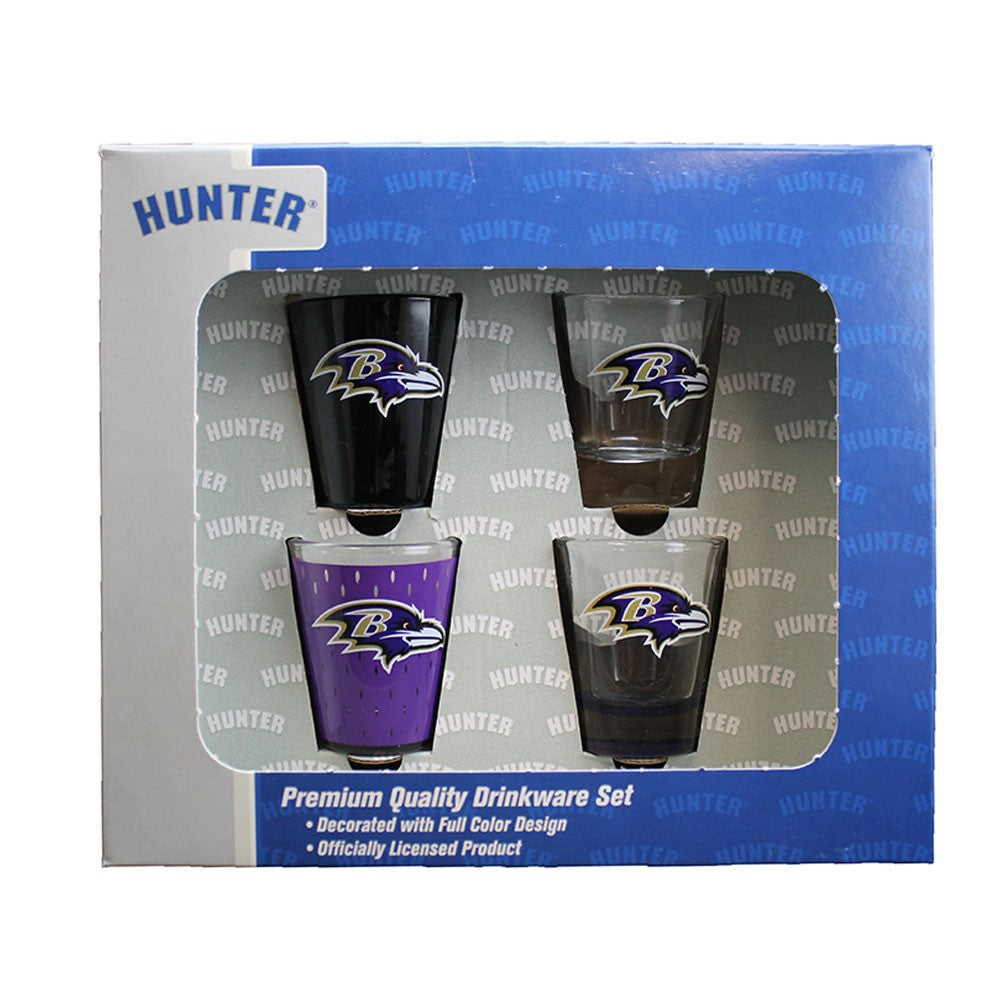 Baltimore Ravens 4pc Collector Shot Glass