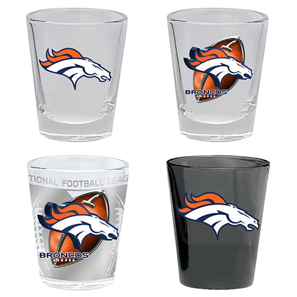 Denver Broncos 4pc Collector Shot Glass