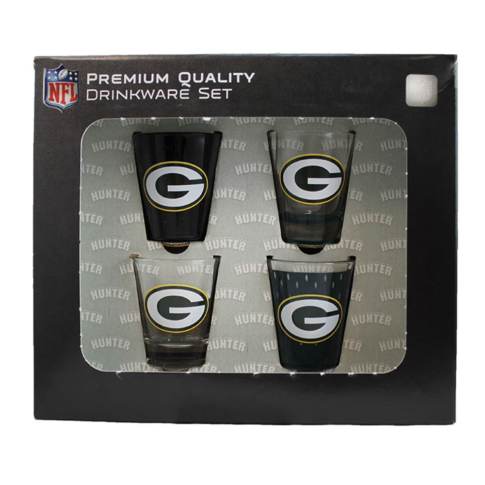 Green Bay Packers 4pc Collector Shot Glass
