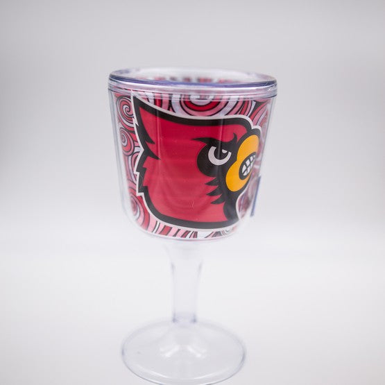 Louisville Cardinals Acrylic Wine Glass