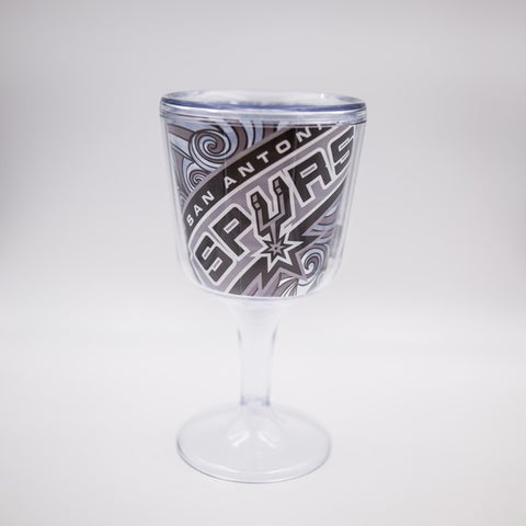 San Antonio Spurs Acrylic Wine Glass