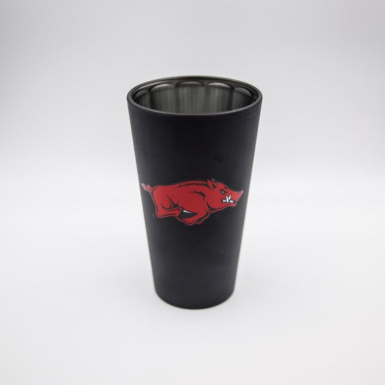 Arkansas Razorbacks Black Matte/Chrome Pint