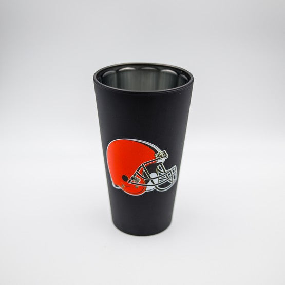 Cleveland Browns Black Matte/Chrome Pint