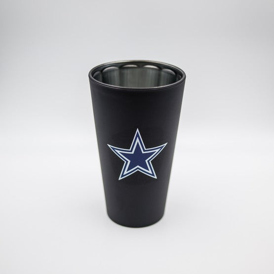 Dallas Cowboys Black Matte/Chrome Pint