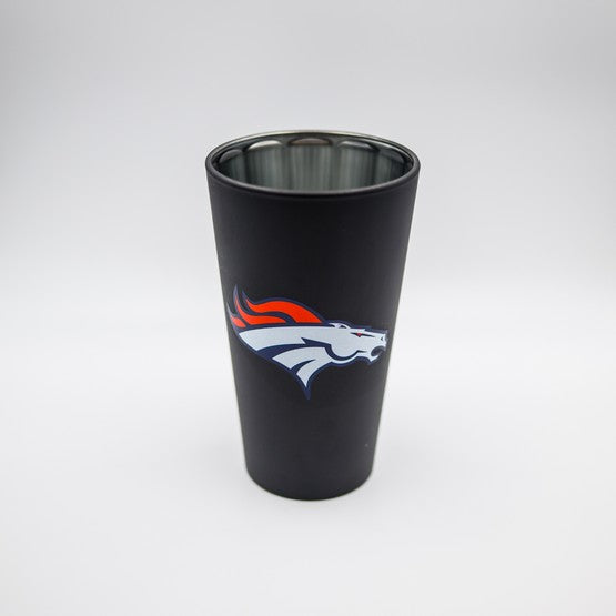 Denver Broncos Black Matte/Chrome Pint