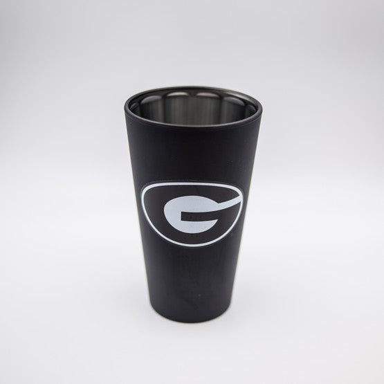 Georgia Bulldogs Black Matte/Chrome Pint
