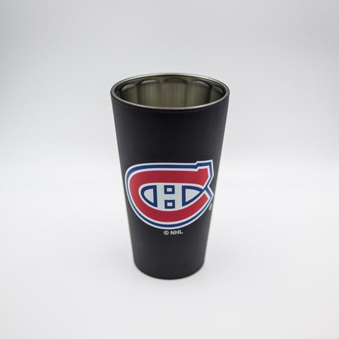 Montreal Canadiens Black Matte/Chrome Pint
