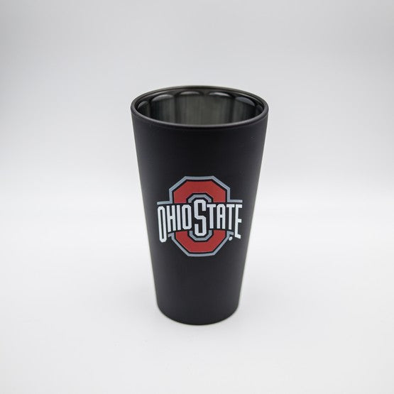 Oregon Ducks Black Matte/Chrome Pint