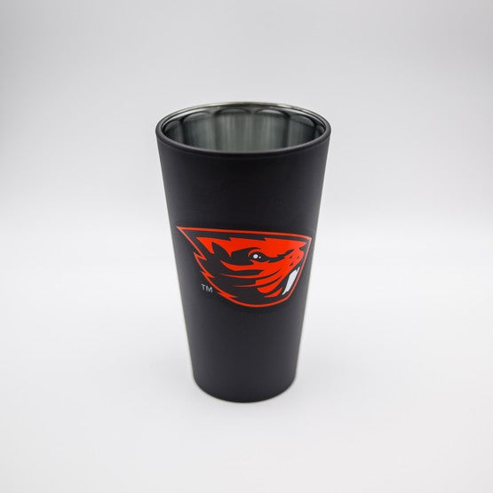 Oregon State Beavers Black Matte/Chrome Pint