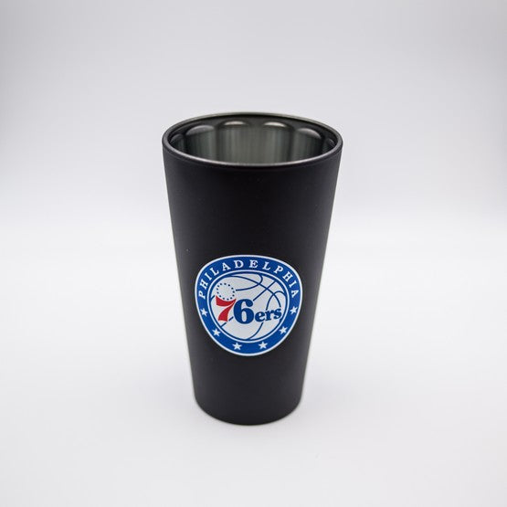 Philadelphia 76ers Black Matte/Chrome Pint