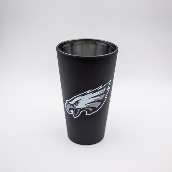 Philadelphia Eagles Black Matte/Chrome Pint
