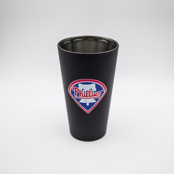 Philadelphia Phillies Black Matte/Chrome Pint