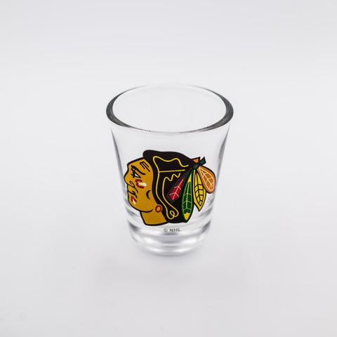 Chicago Blackhawks Clear Shot Glass