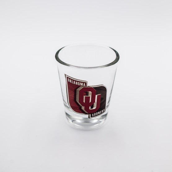 Oklahoma Sooners Clear Shot Glass