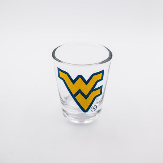 West Virginia Mountaineers Clear Shot Glass