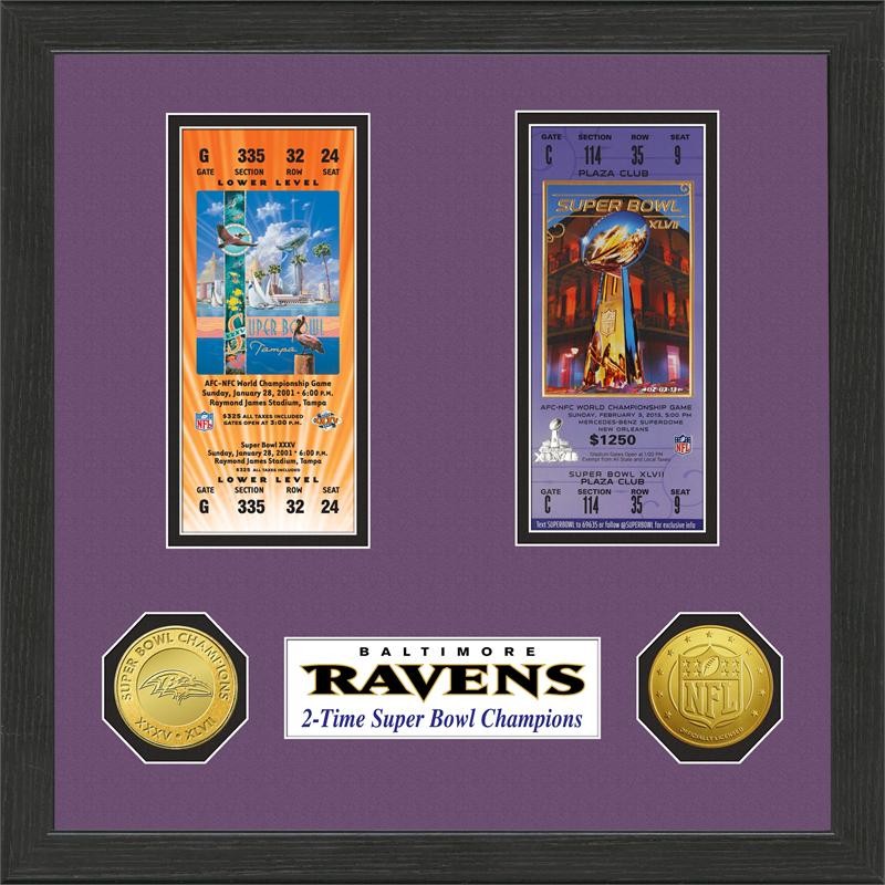 Baltimore Ravens SB Tickets Plaque