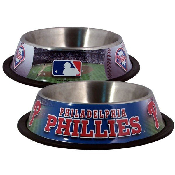 Philadelphia Phillies Steel Pet Bowl