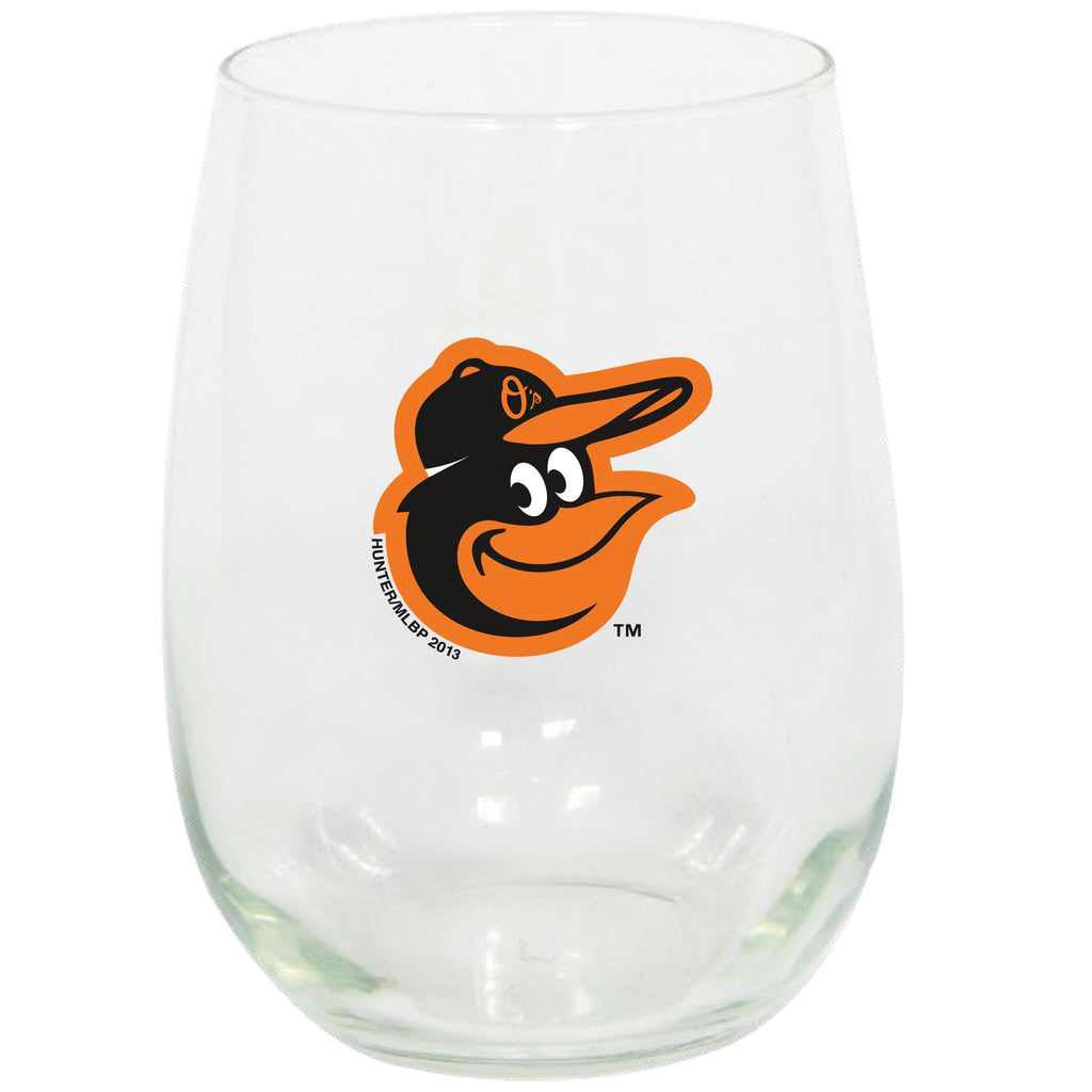 Baltimore Orioles Stemless Wine Glass