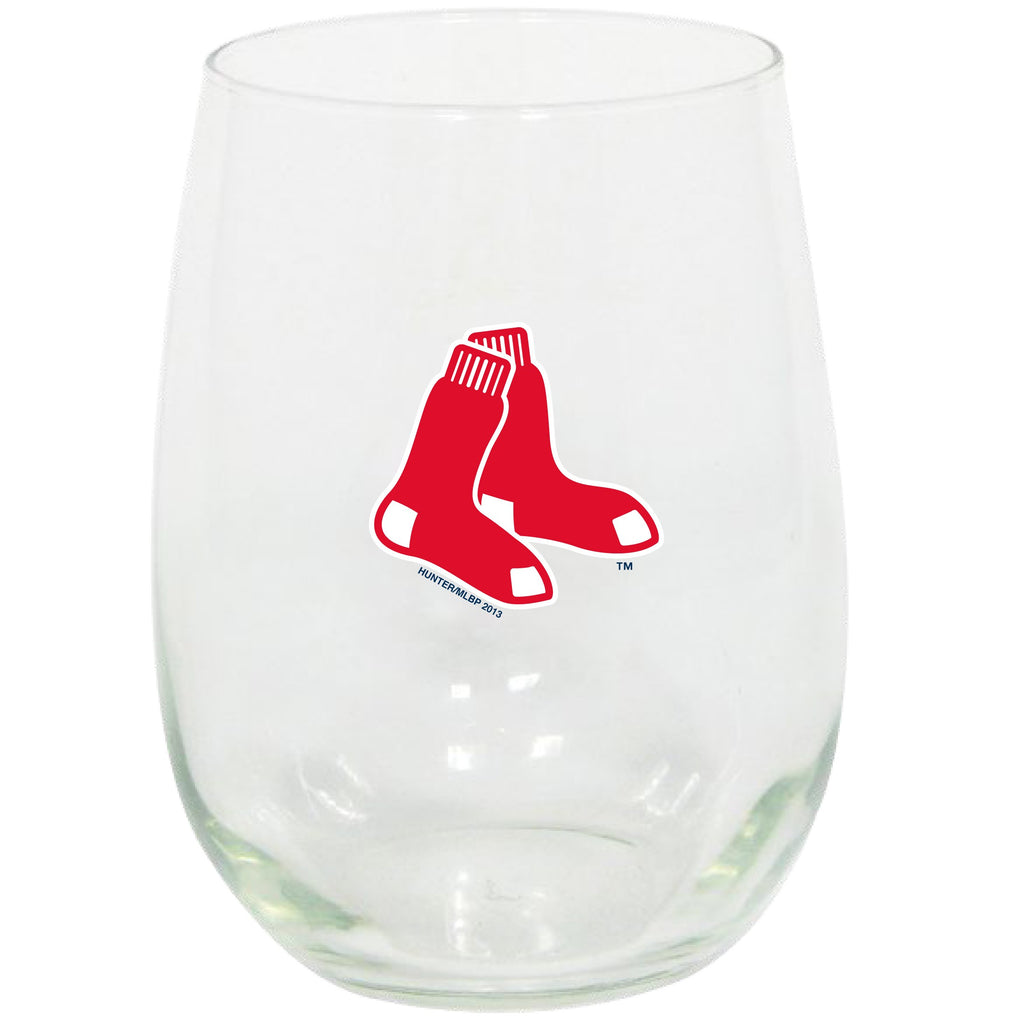 Boston Red Sox Stemless Wine Glass