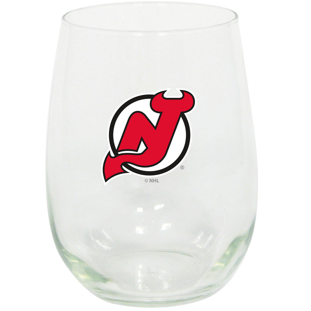 New Jersey Devils Stemless Wine Glass