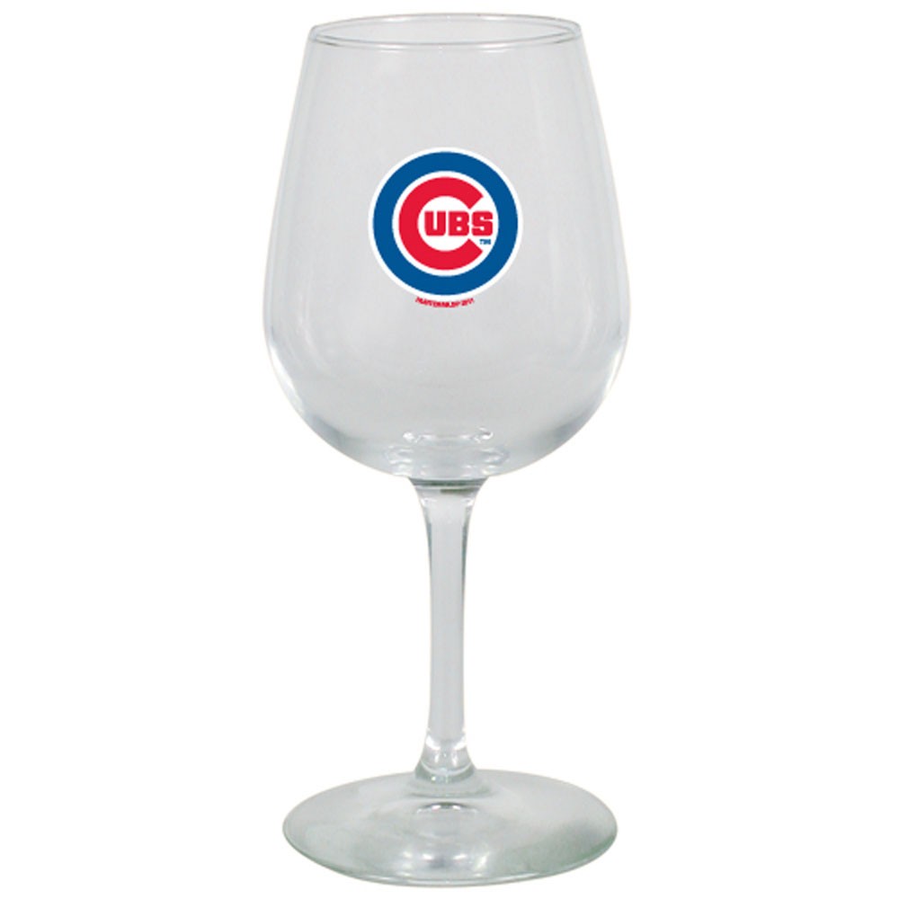 Chicago Cubs Wine Glass