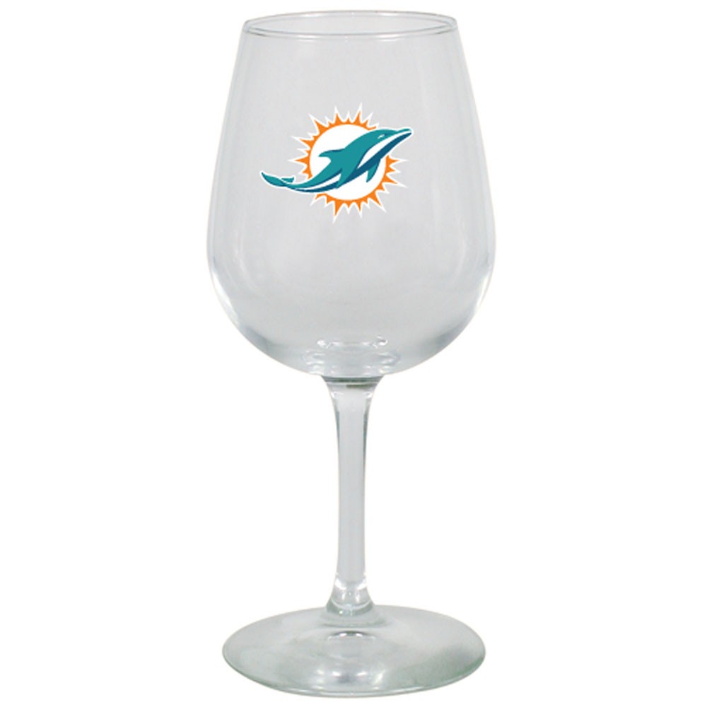 Miami Dolphins Wine Glass
