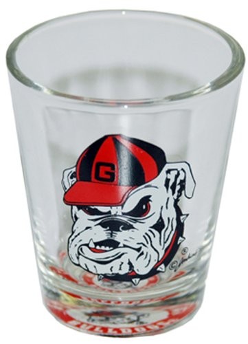 Georgia Bulldogs Shot Glass Logo Bottom