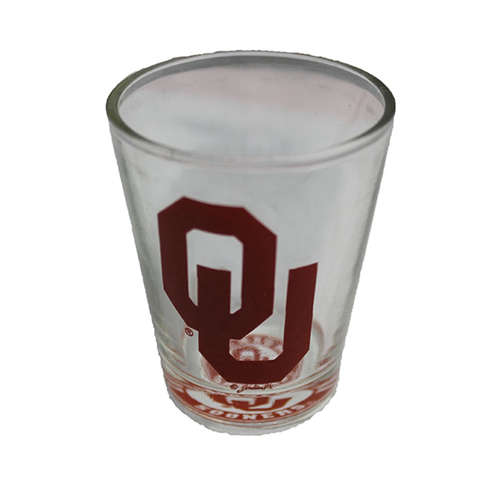 Oklahoma Sooners Shot Glass Logo Bottom