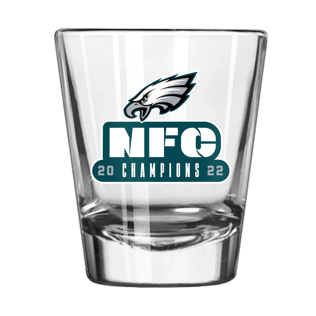 Philadelphia Eagles 2022 NFC Champs Logo 2 oz Shot Glass